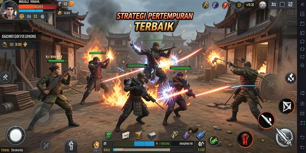 Tampilan dinamis dari gameplay pertempuran di 666J.