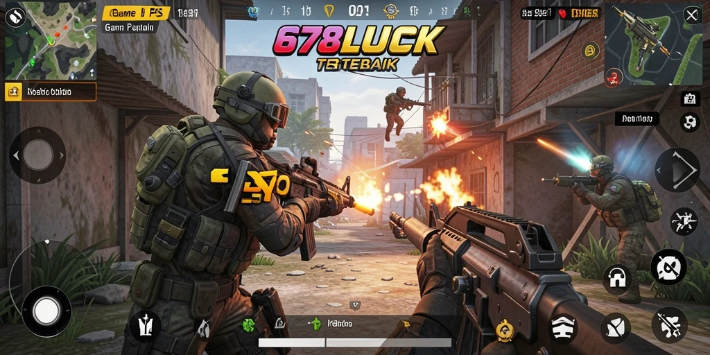 Screenshot menampilkan aksi gameplay intens 678LUCK dengan grafis memukau.