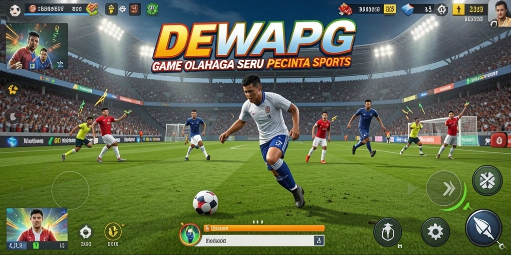 Tampilan seru gameplay DEWAPG dengan aksi olahraga yang mendebarkan.