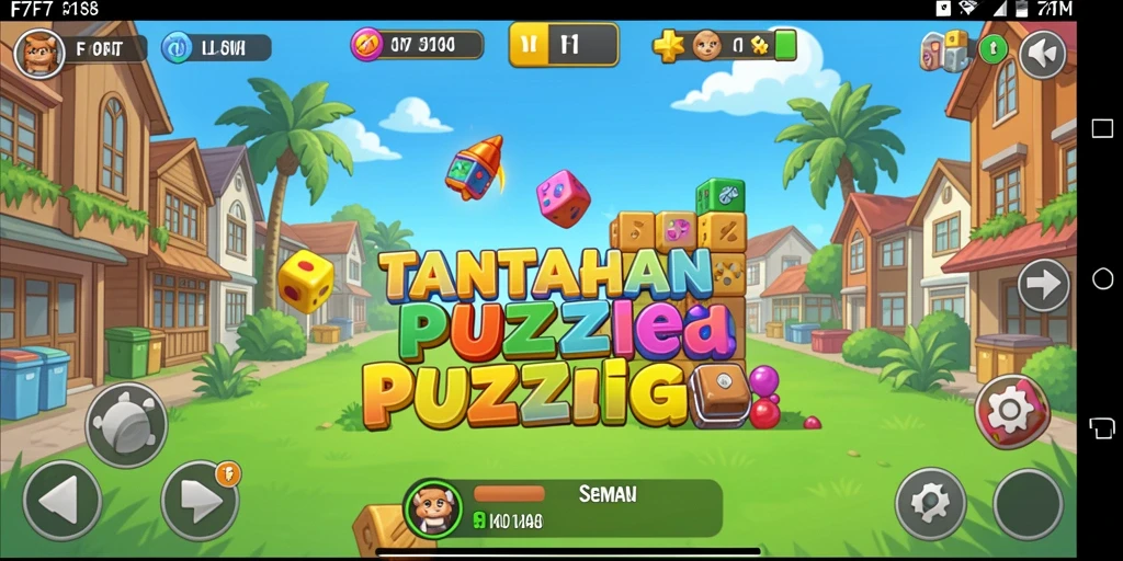 Tampilan gameplay F7F7 yang penuh tantangan teka-teki.