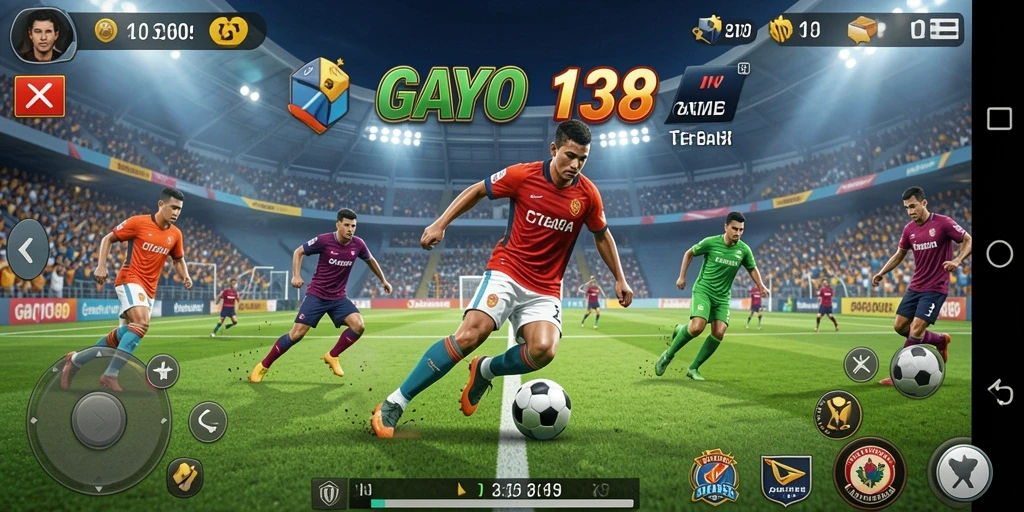 Tampilan gameplay seru GAYO138 di lapangan olahraga.