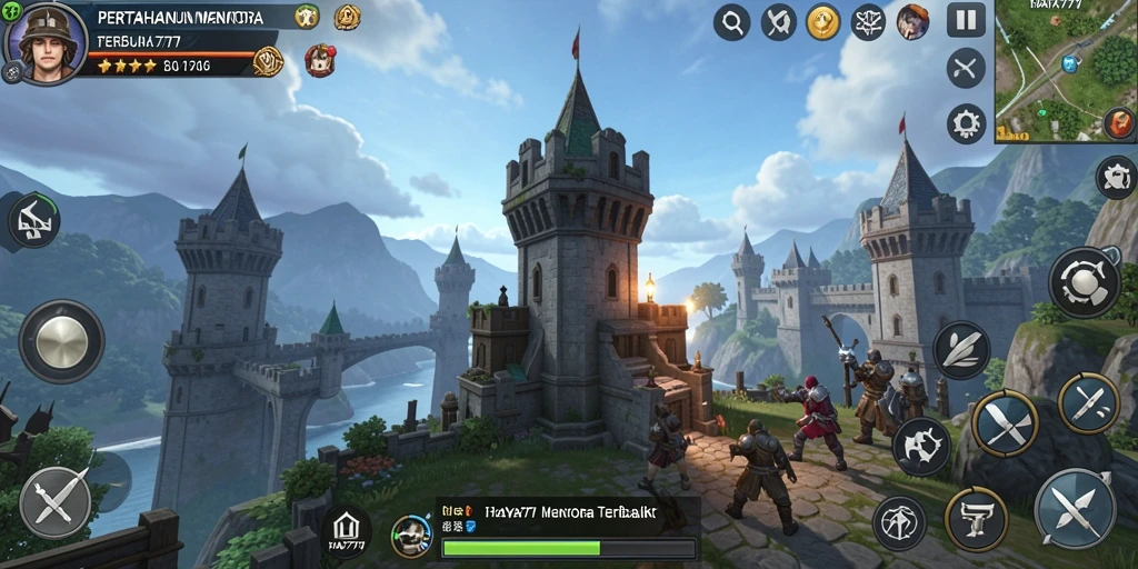 Tampilan aksi mendebarkan dalam gameplay Tower Defense HAYA777.