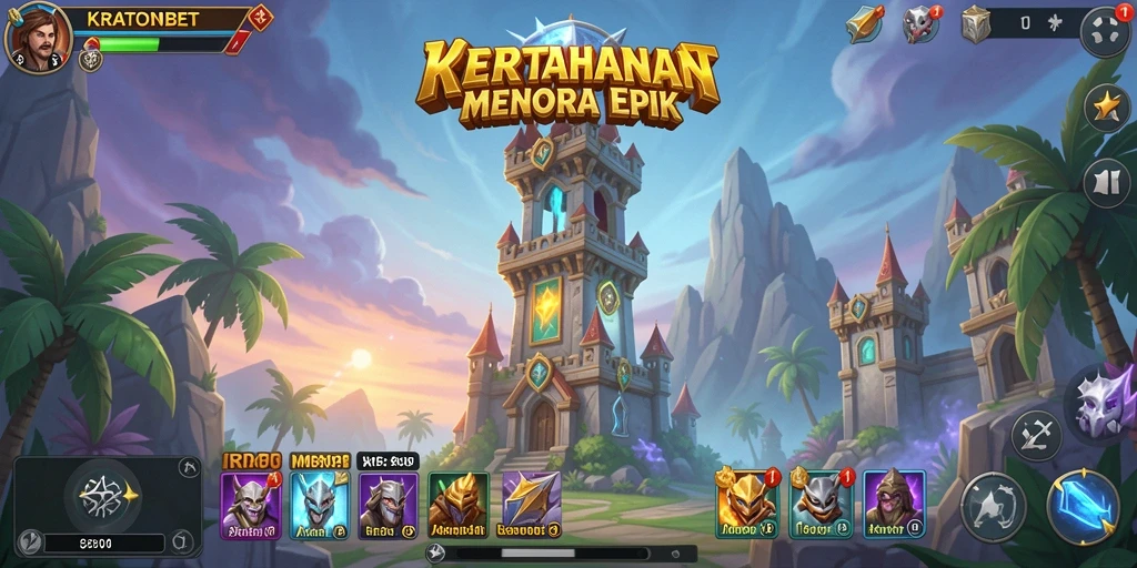Gameplay seru menara pertahanan di KRATONBET.