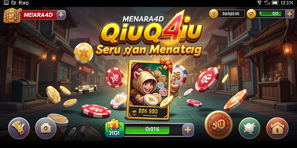 Tangkapan layar gameplay MENARA4D menunjukkan keseruan permainan QiuQiu.