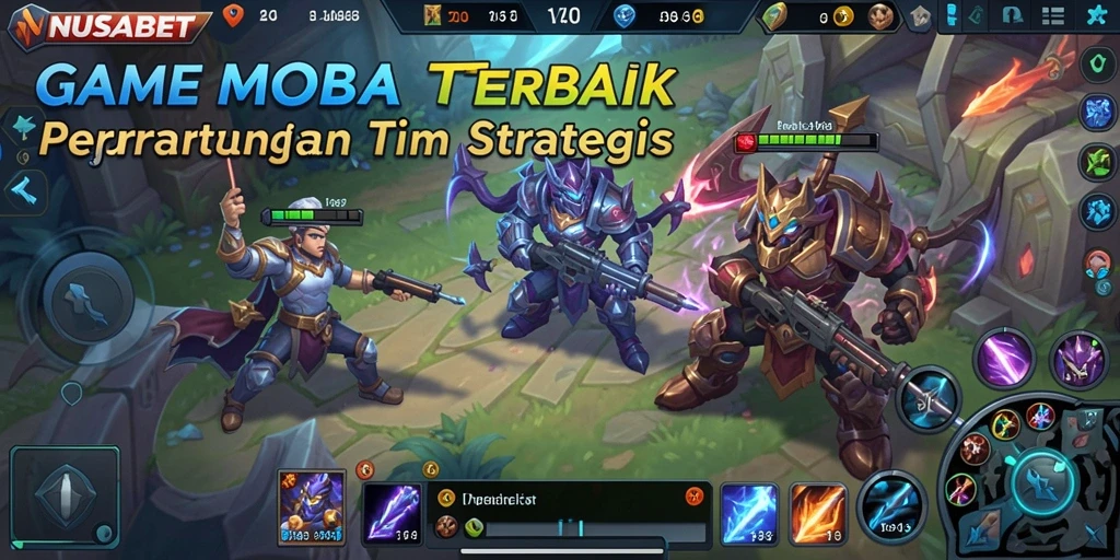 Screenshot NUSABET menampilkan pertarungan tim yang intens.
