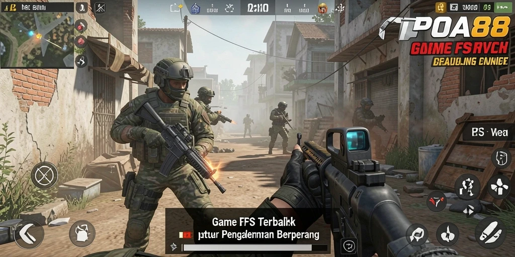Screenshot gameplay POA88 menampilkan aksi tembak-menembak intens.