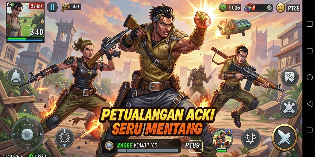 Gameplay mendebarkan di PT89 dengan aksi penuh adrenaline.