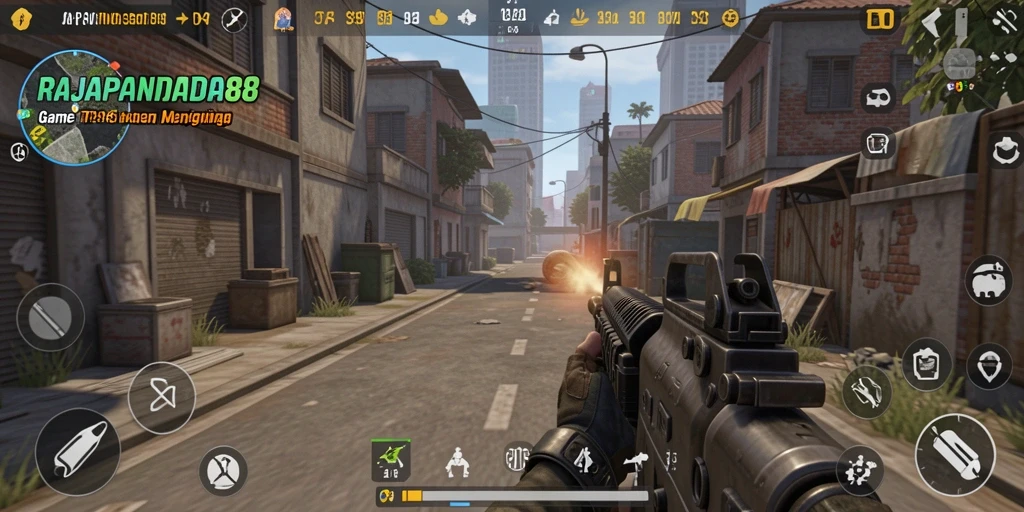 Screenshot gameplay RAJAPANDA88 yang menegangkan dan penuh aksi.