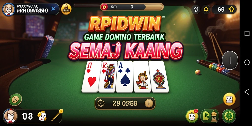 Screenshot utama RPIDWIN menampilkan serunya permainan Domino.