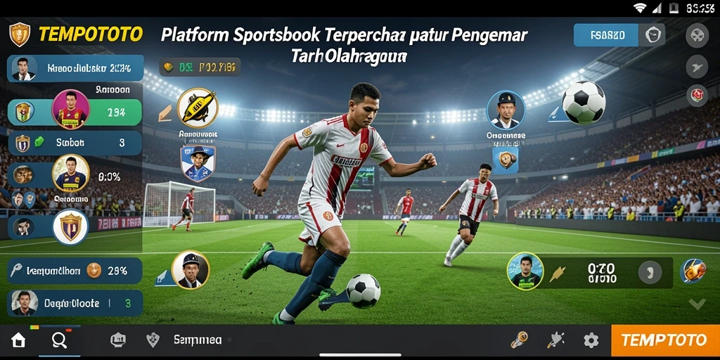 Tampilan gameplay aplikasi TEMPOTOTO yang menarik dengan pilihan taruhan olahraga.
