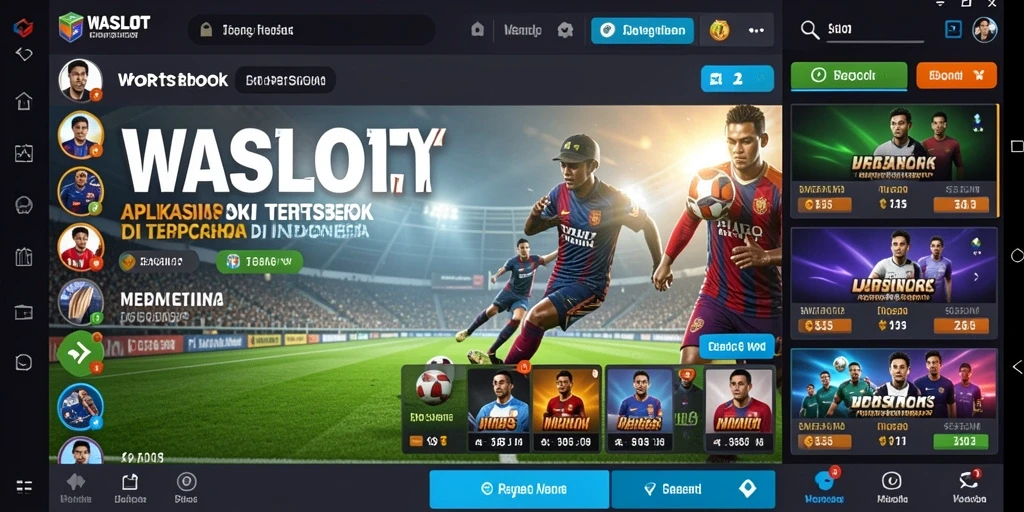 Tangkapan layar utama WASLOT menampilkan interface sportsbook yang menarik.