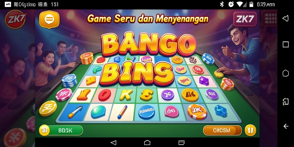 Gameplay ZK7 yang seru dan menarik saat bermain Bingo.